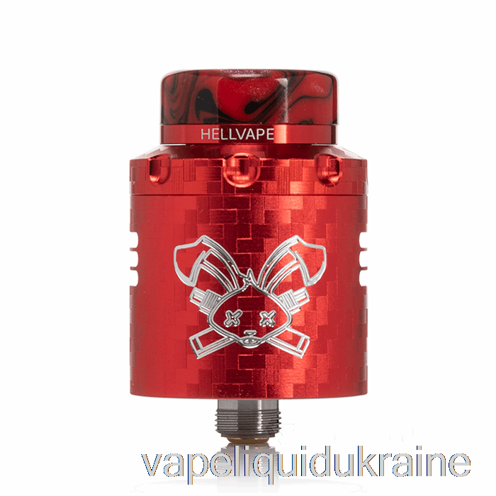 Vape Liquid Ukraine Hellvape DEAD RABBIT V3 24mm RDA Red Carbon Fiber
